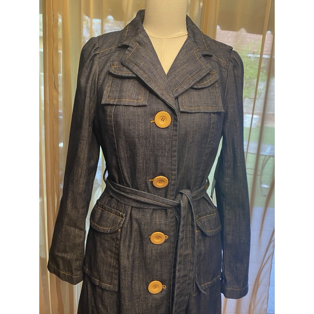 Marc Jacobs Runaway Collection Denim Long Coat Size M Rinse Jean Rare Orig.$428 - Picture 5 of 16